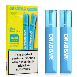 ZoVoo DragBar Blue Razz Ice Disposable Twin Pack