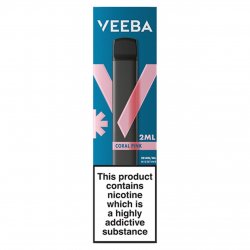 Veeba Disposable Vape 20mg Coral Pink Watermelon and Melon Mint